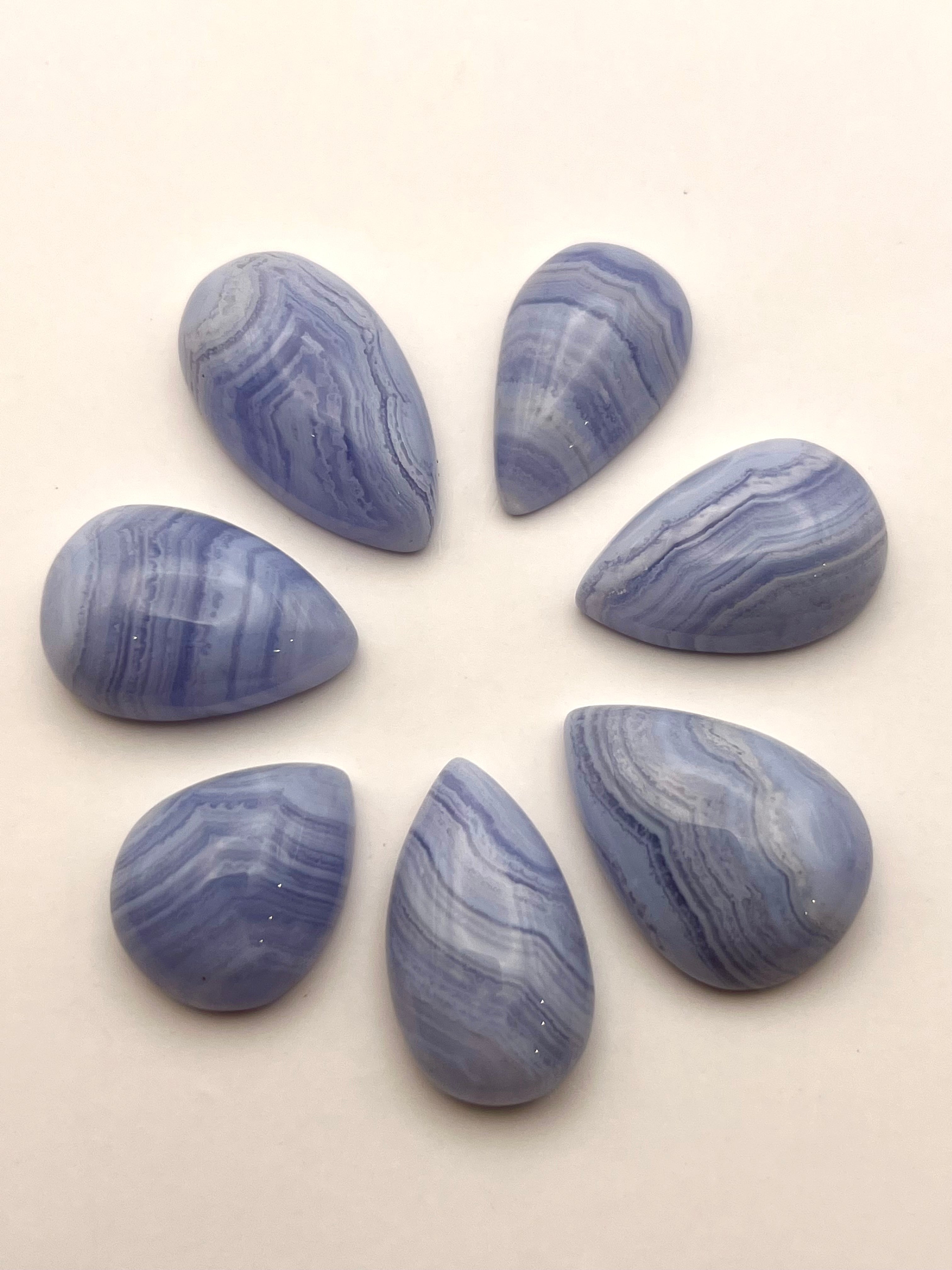 Blue Lace Agate Cabochon Intuitively Selected - Earthly Secrets