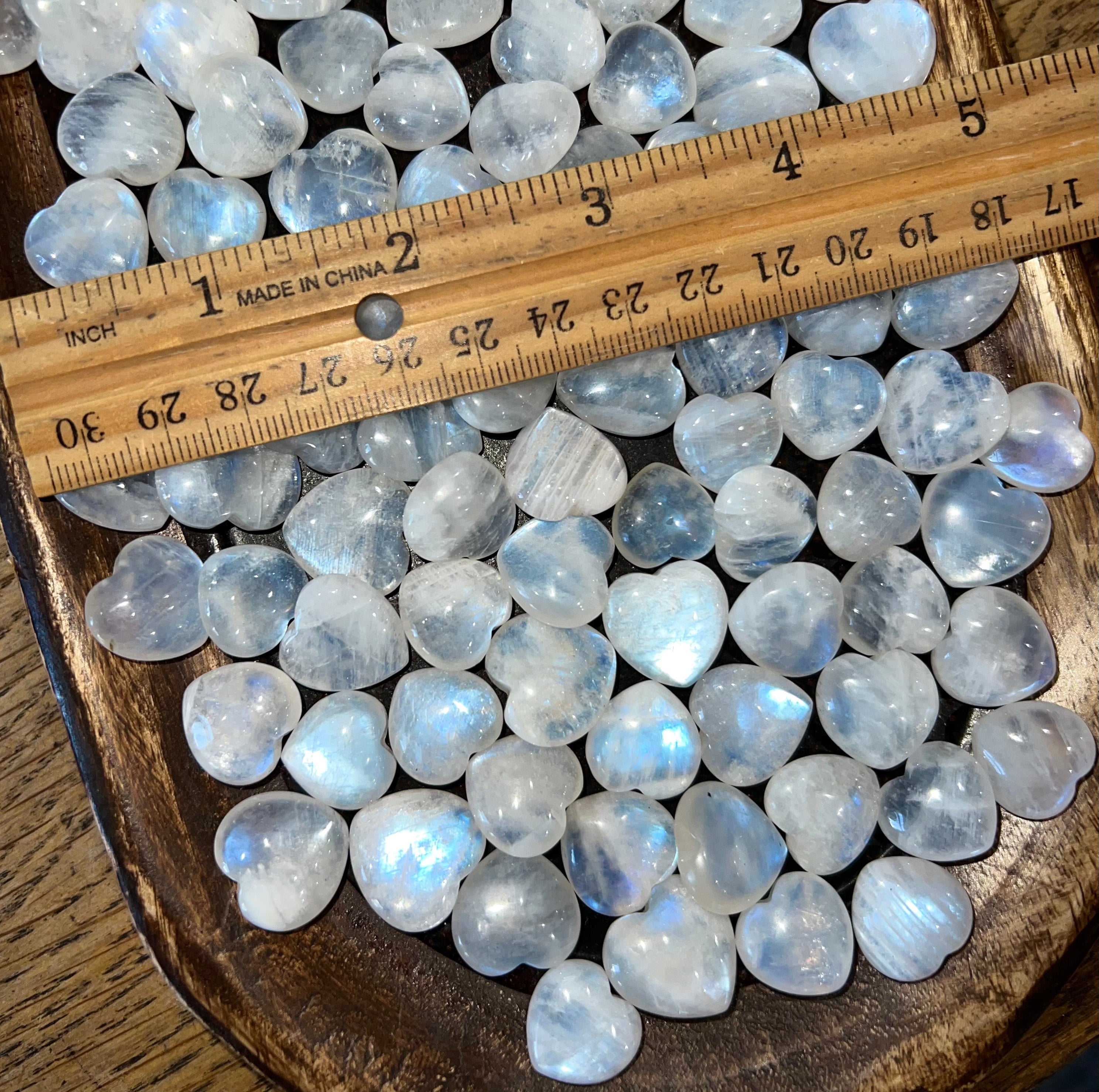 Rainbow Moonstone Heart (Intuitively Selected) - Earthly Secrets