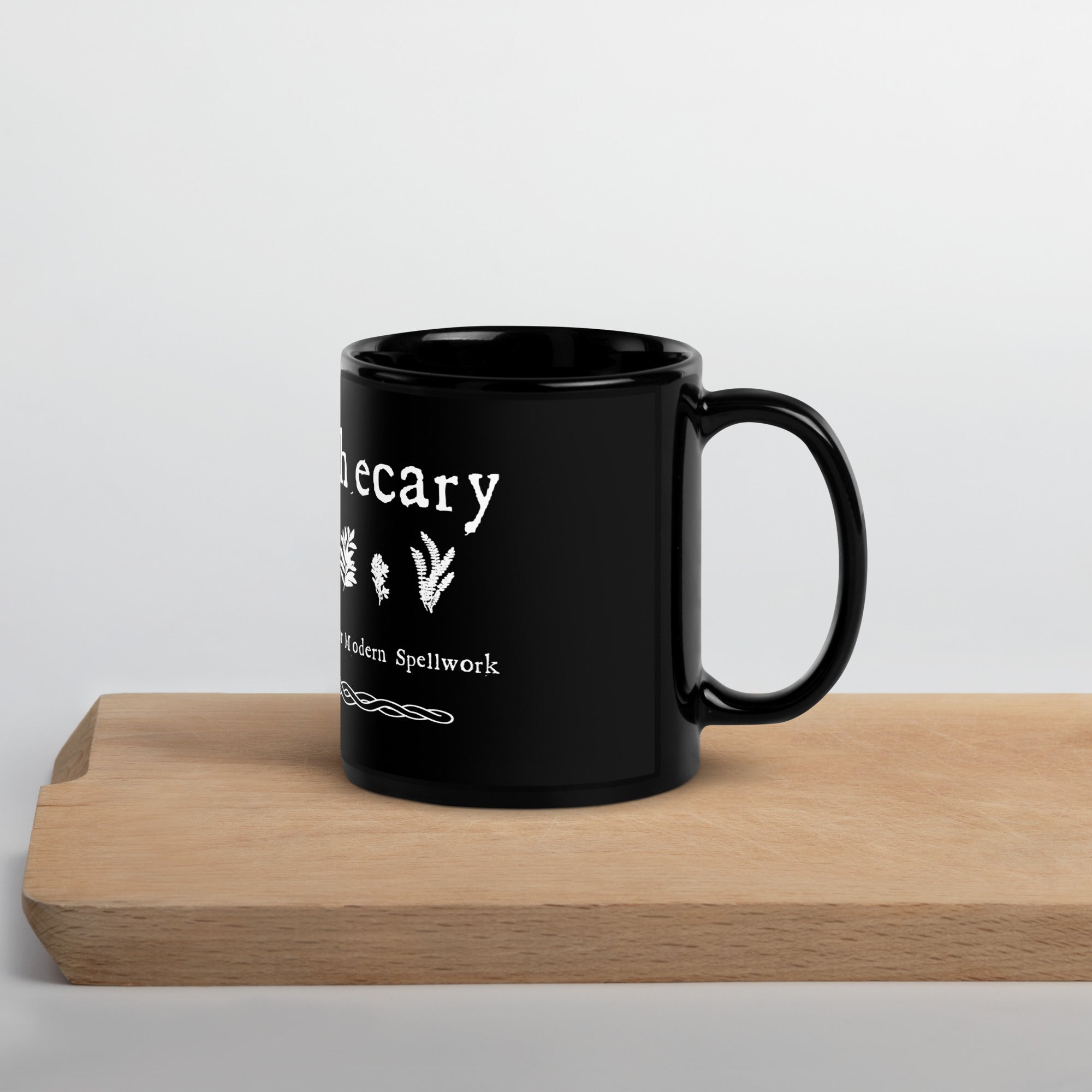 E.S. Apothecary - Black Glossy Mug - Earthly Secrets